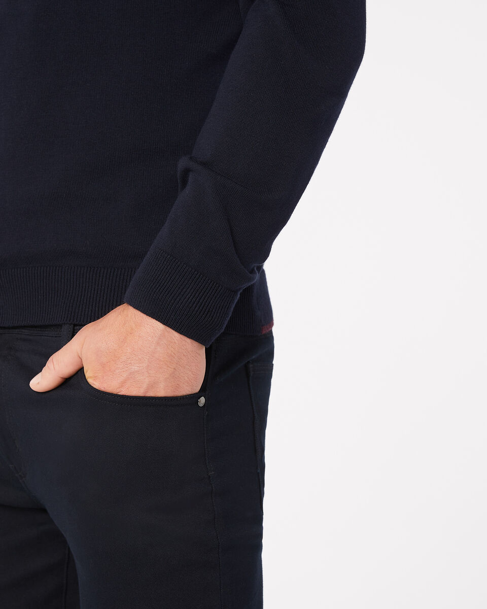 Penrose V Neck Jumper, Navy, hi-res